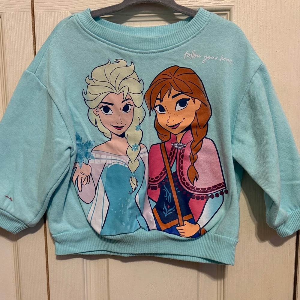 Disney Frozen Kids Sweatshirt - Light Blue and Pink